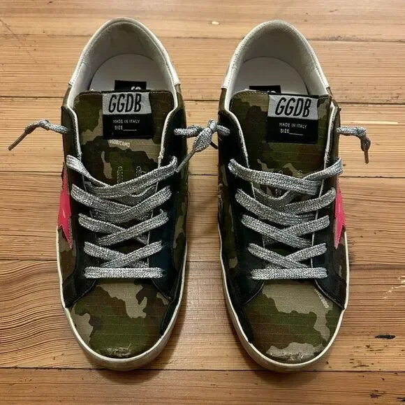 Golden Goose Superstar Camouflage Sneakers. EU size 39 / US size 9 - Picture 6 of 16